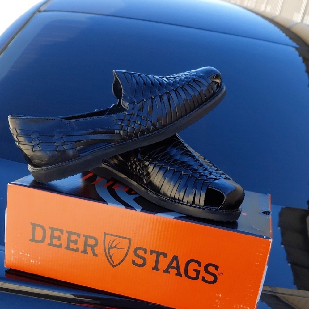 Deer Stags Black Loafers Slip-On Shoes